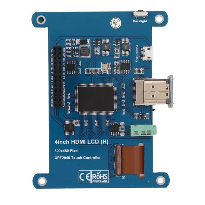 Écran tactile LCD IPS HDMI 4 pouces 800 x 480 pour Raspberry Pi 3B+Zero W