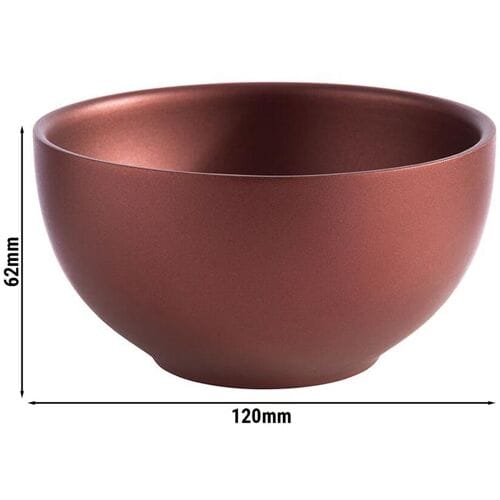 GGM Gastro (6 Stück) Schale - LEVANTE - Edelstahl - 0,32 Liter - Ø 120mm - Rot