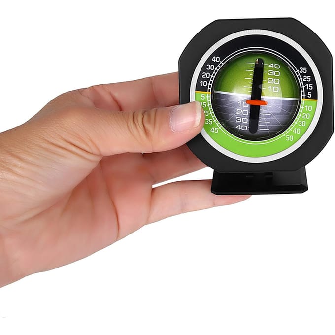 Buiten Luminous LED Auto Inclinometer Hoek Hellingmeter Balancer Meetapparatuur black