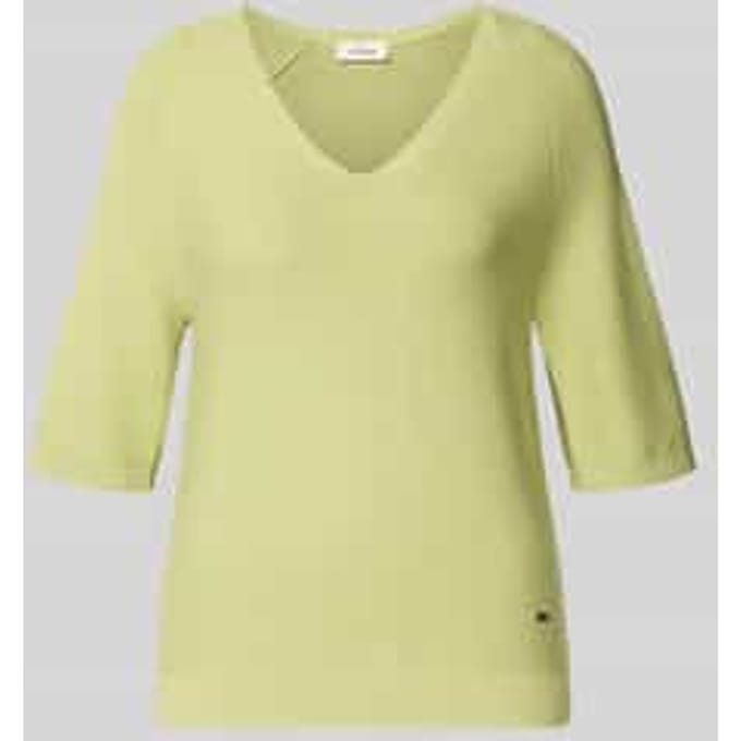 regular fit gebreide pullover van katoenmix