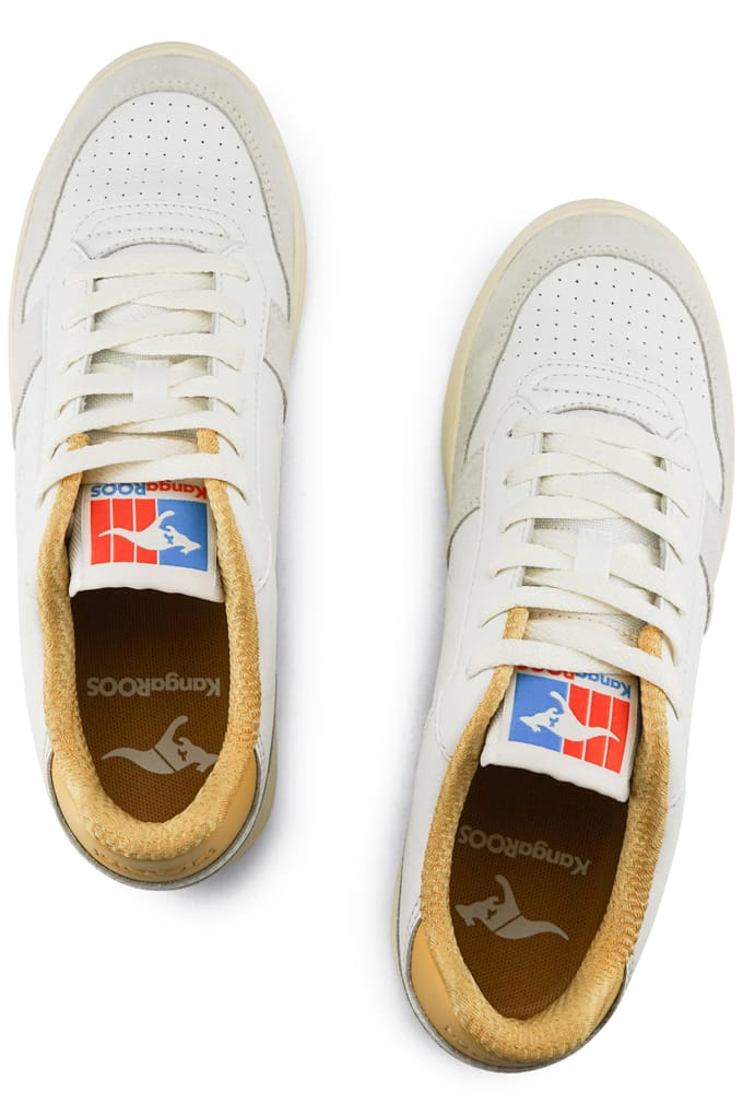 KangaRoos Unisex Game Lo Ii White/mustard Größe: 43 | Trainers Outlet | Unisex | Weiß