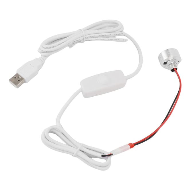 Kleine LED Spotlight Traploos Dimbaar 5V USB Aangedreven Spotlight voor Vitrine Sieradenkast white