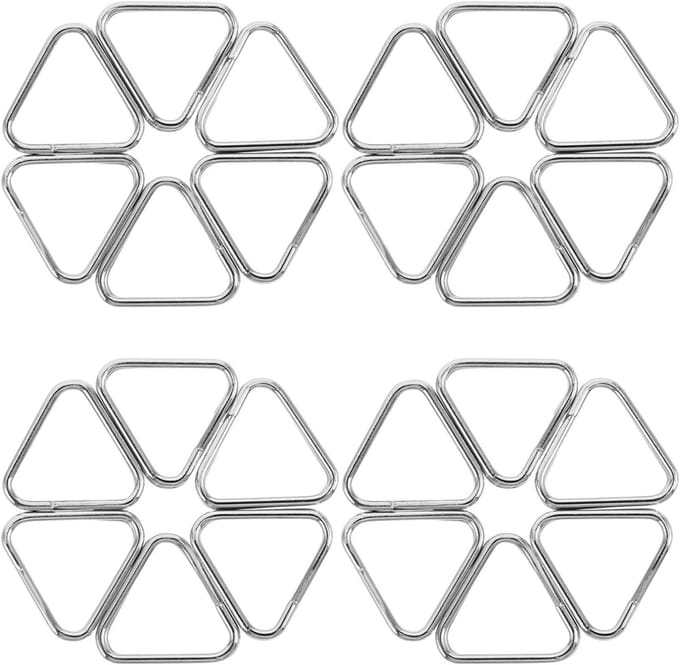 Camera Strap Ring - Driehoek Lus - Veilig Bevestigen - Snelontgrendelingssysteem - 30 Stuks - Zilver