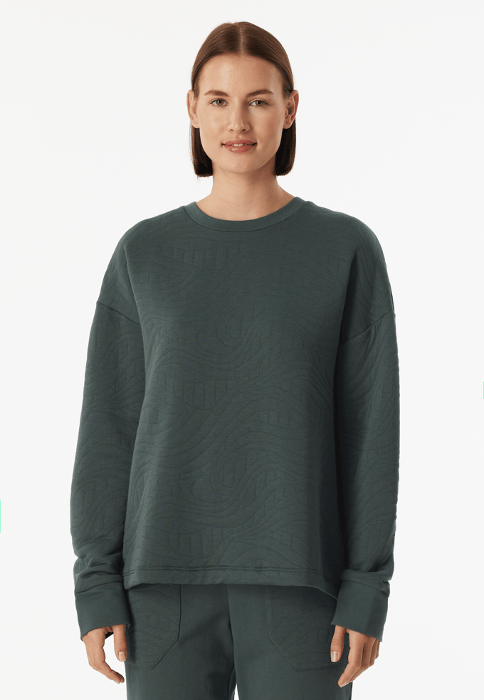 Donkergroen sweatshirt jersey en sweatware - Mix+ Relax 34