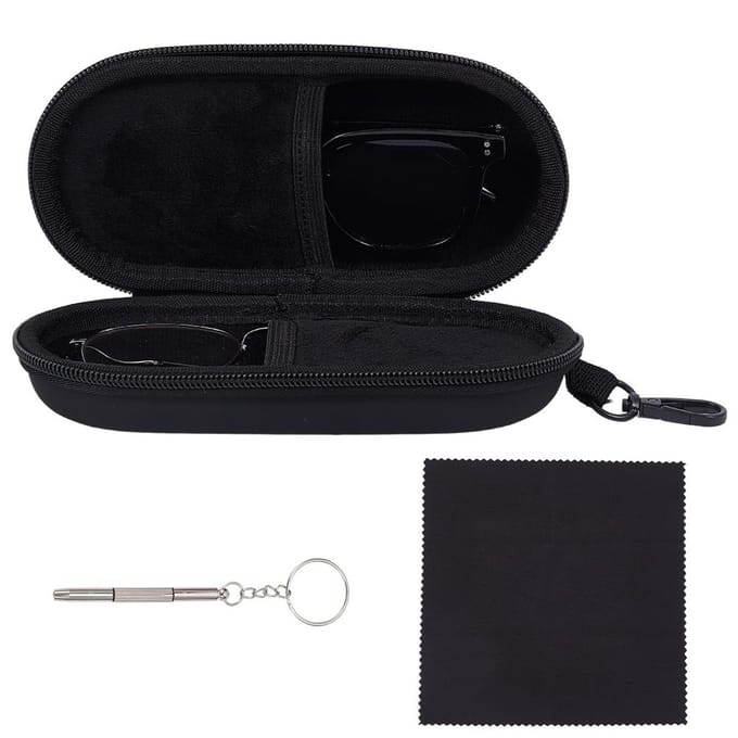 Dailygoods - Dubbele Brillenkoker met Ritssluiting - Handige Organizer voor Zonnebrillen