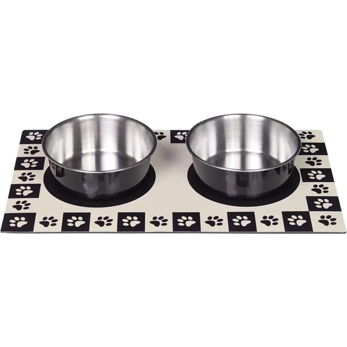 Magnetische hondenbak met dienblad Nobby Pet (x2)