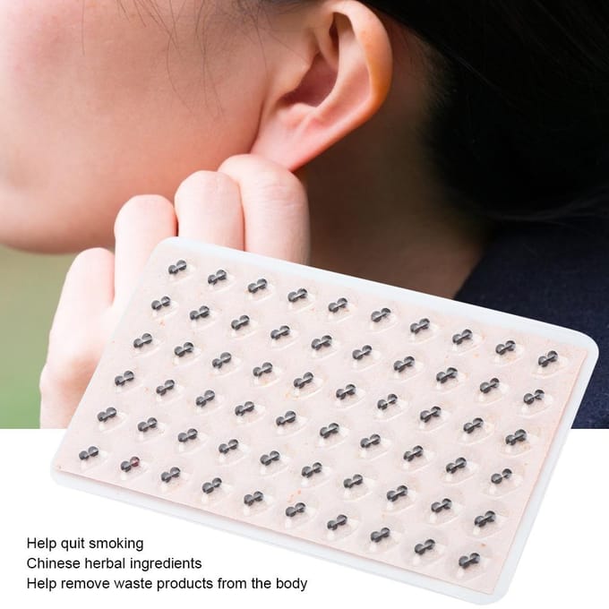 600 stuks 2 Sticker Oor Acupunctuurpunt Massage Oormassage Sticker Oorzorg Patch Plakker white