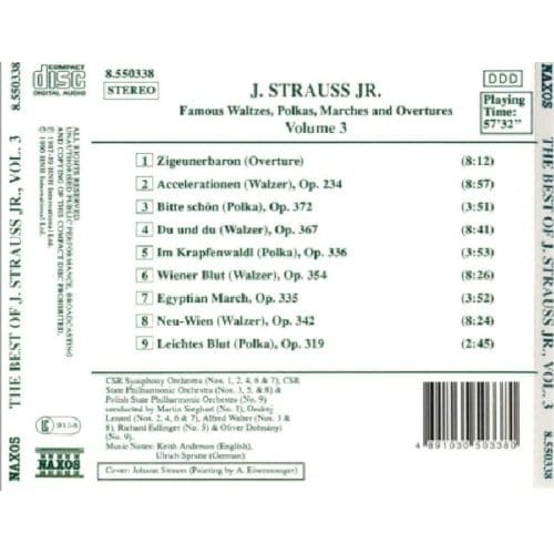 Various Artists - The Best Of J Strauss Jr 3 (CD)