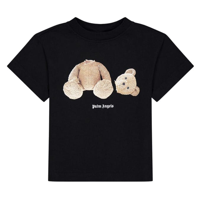 Palm Angels Kinderen/Kinderen Beer Normaal T-Shirt (Zwart/Bruin)