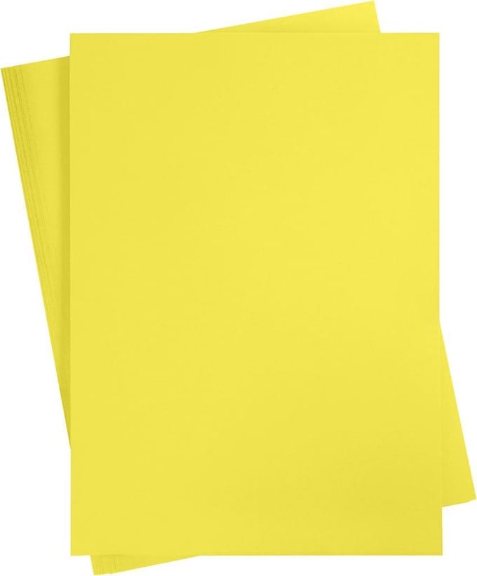 Gekleurd Karton, A2 420x594mm sun yellow, 10 vel | Knutselkarton