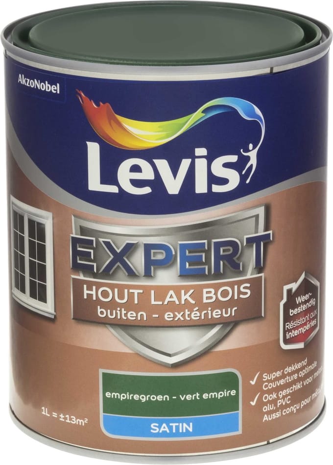 Levis - Expert Hout Lak Buiten Satin - Empiregroen - 1 L