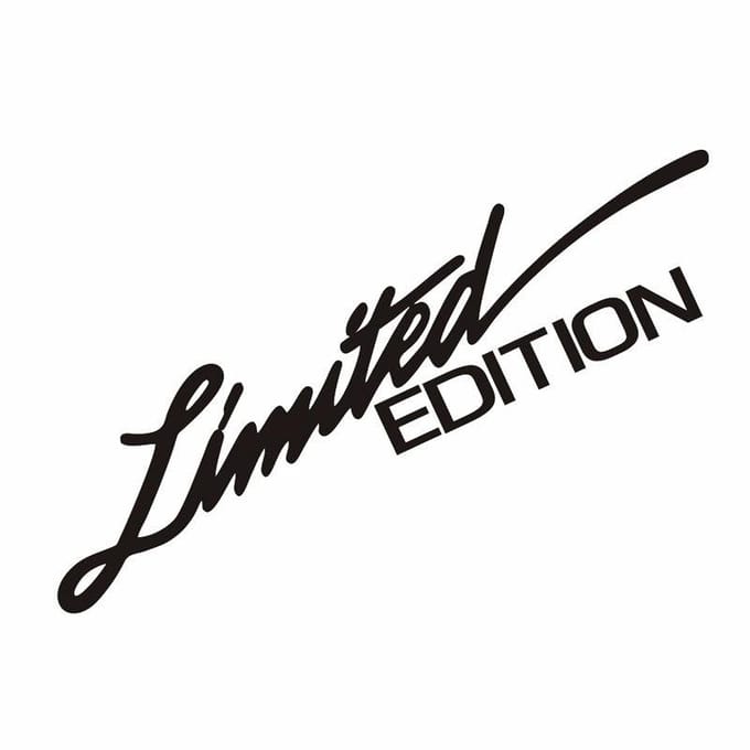 Auto BEPERKTE EDITIE laser reflecterende sticker elektrische motorfiets Engelse letter sticker decoratieve sticker