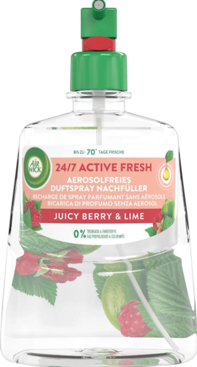 AirWick Luchtverfrisser Active Fresh Juicy Berry & Lime Navulling, 228 ml