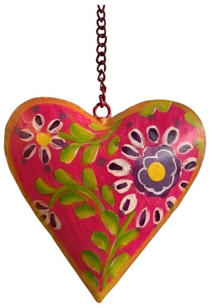 Heart Flowers – S – 16×16 cm – Handgemaakt & Gerecycled – Sfeervol & Duurzaam
