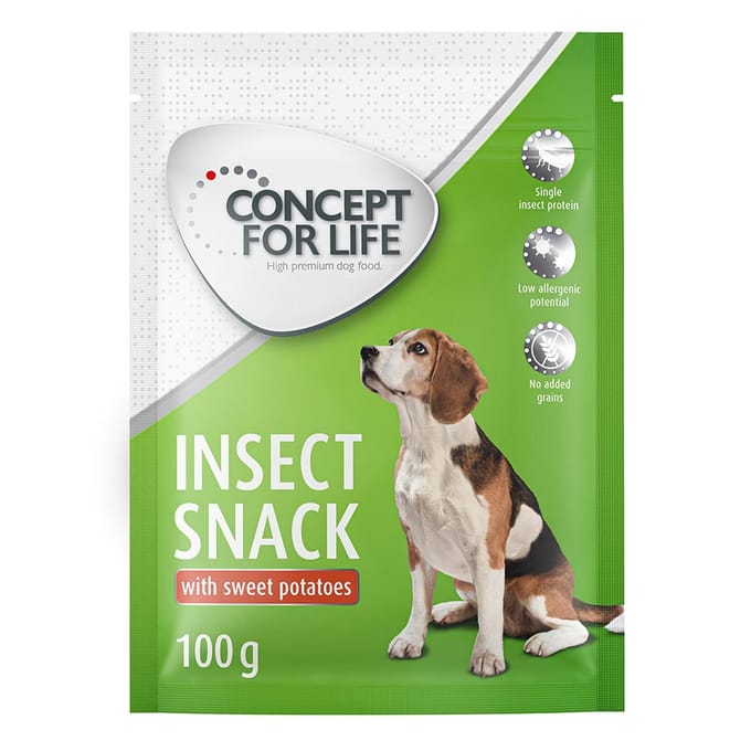 100 g Insect Snack met zoete aardappel Concept for Life Snacks Honden
