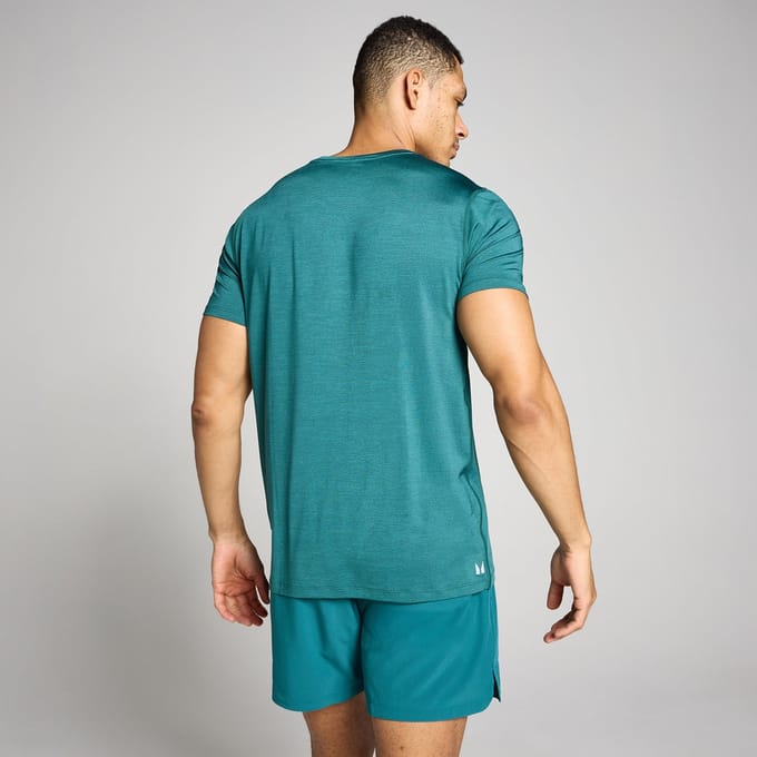 MP Heren Tempo Gemêleerd T-Shirt - Rijk Groenblauw - M