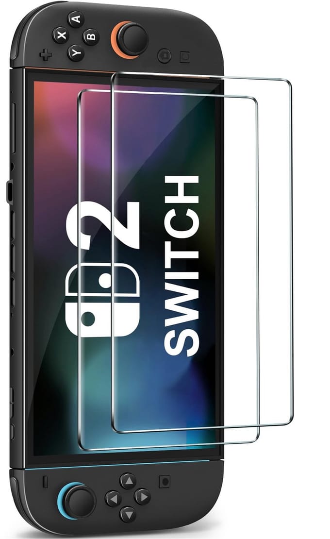 YONO Screen Protector Set – Geschikt voor Nintendo Switch 2 – Gehard Glas 2 Stuks – 9H Hardheid, Krast Niet en Bubbelvrij