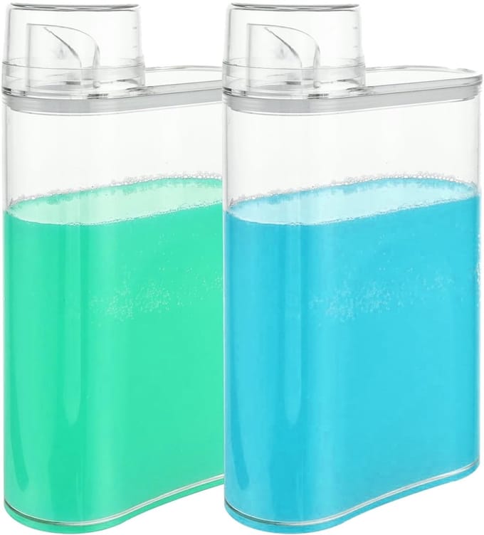 Dailygoods- Waspoederbox 1300 ml - Opbergbox - Wasmiddel Bewaarbox - Plastic Dispenser - Silicone Afsluitring - Herbruikbaar - Opslagbox