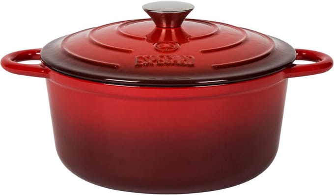 Espegard - Pan - Gietijzer - Geëmailleerd - Rood - 24 cm - 4 liter