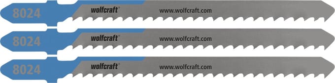 wolfcraft - Staal decoupeerzaagbladen tot 6mm - 3 stuks - HSS decoupeerzaagblad met T-schacht - 8024000