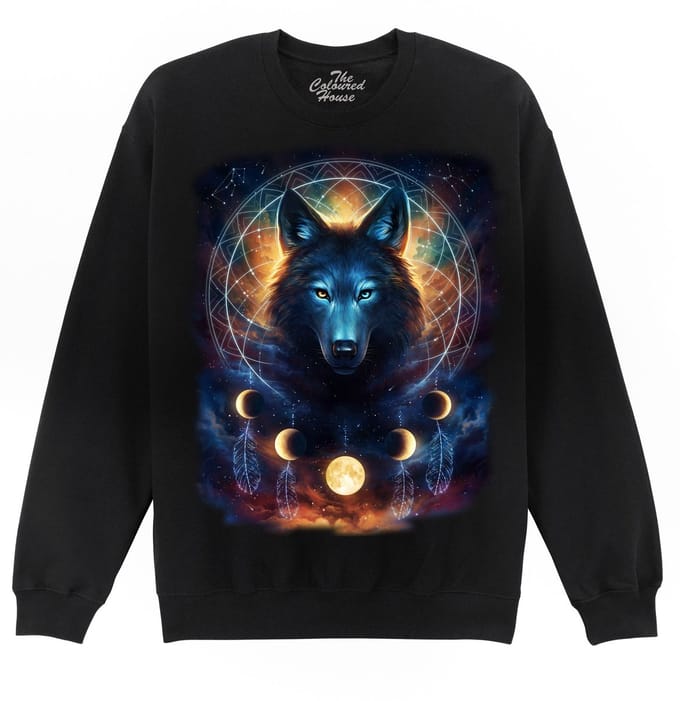 Dreamcatcher Wolf The Coloured House Sweater S