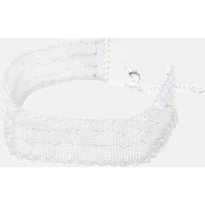 Stradivarius Korte choker van metaalgaas  Grijs OS