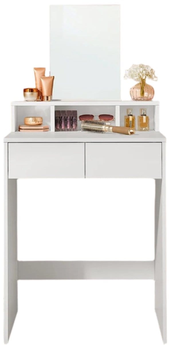 -kleedtafel met spiegel - Kappeldafel - ijdelheid desk - ruime opslag - 40 x 60 x 127 cm