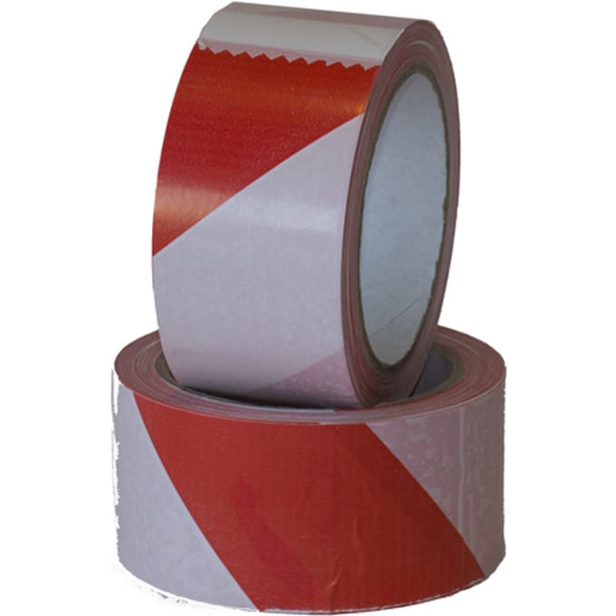Waarschuwingstape IEZZY 50mmx66m rood/wit