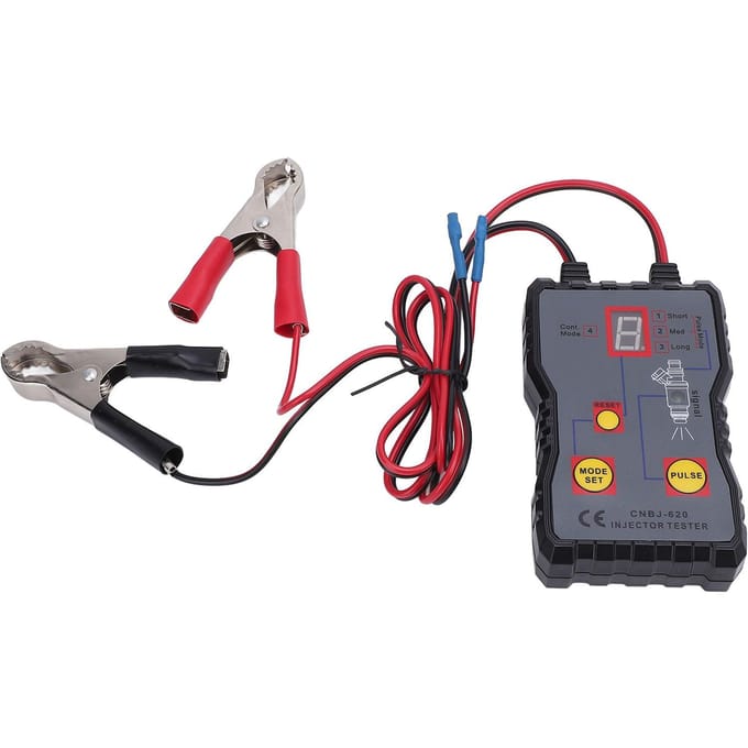 Brandstofinjector Tester Kit 4 Pulsmodi Vloeistoftestmachine voor Automotive Motorfiets CNBJ620 12V gray