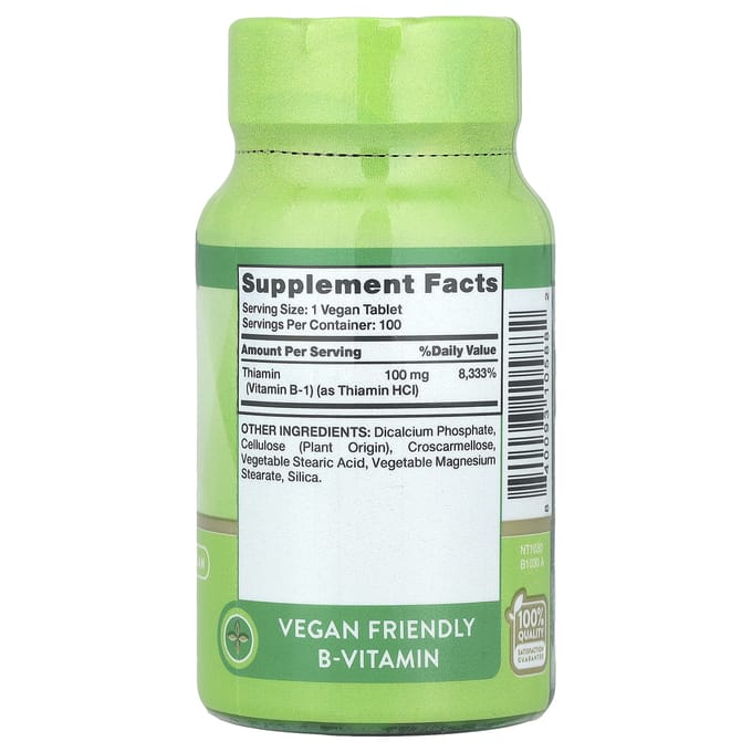 Nature's Truth, Vitamine B1, 100mg, 100 tabletten