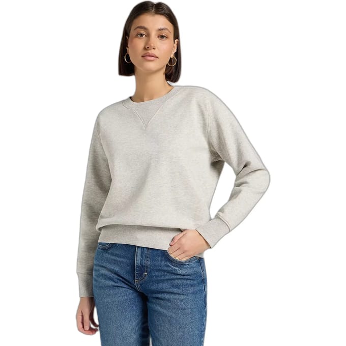 Lee 112371560 Sweatshirt Grijs L Vrouw