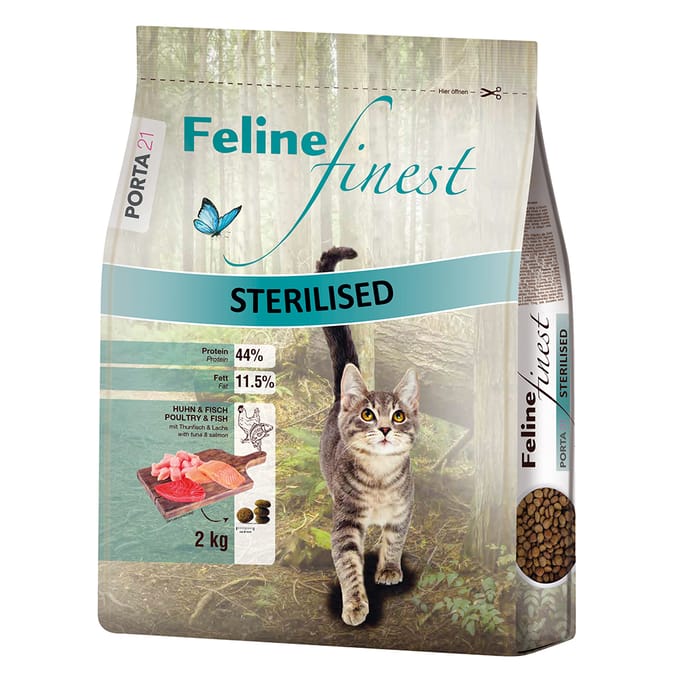 2x2kg Sterilised Kip & Vis Porta Feline Finest Kattenvoer