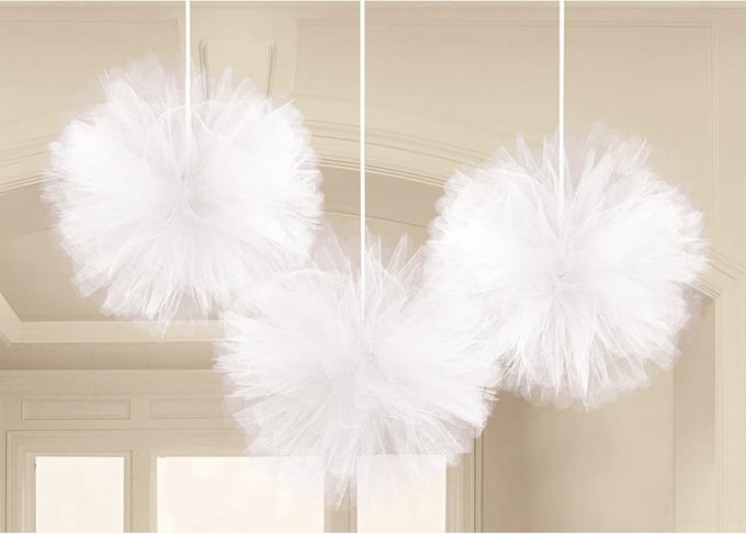 Amscan Hangdecoratie Fluffy Bruiloft 30,4 Cm 3 Stuks