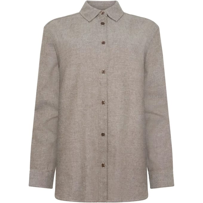 Flanellen blouse met lange mouwen dames KnowledgeCotton Apparel Organic GOTS