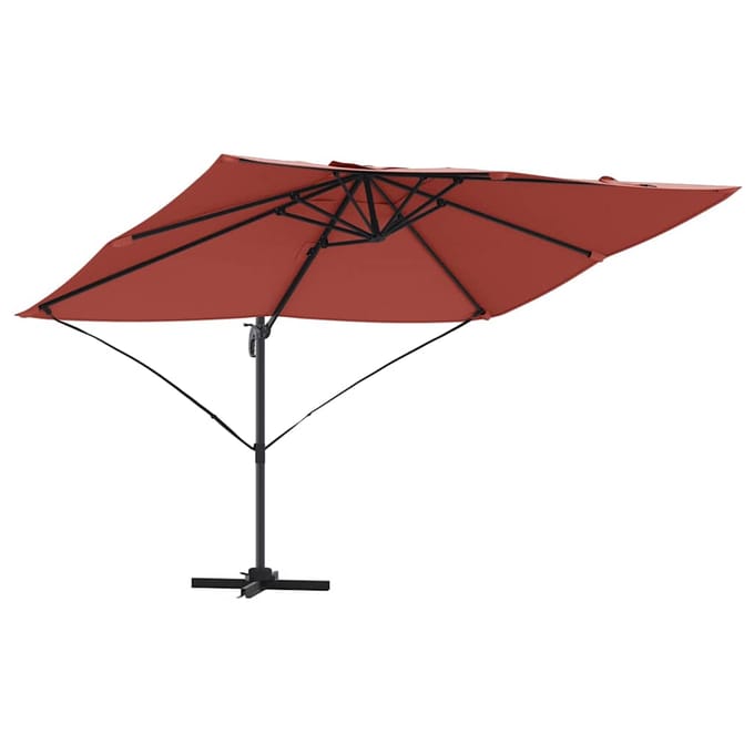 vidaXL - Parasol - 351 - x - 250 - x - 260 - cm - Polyester - en - Aluminium - Terracotta