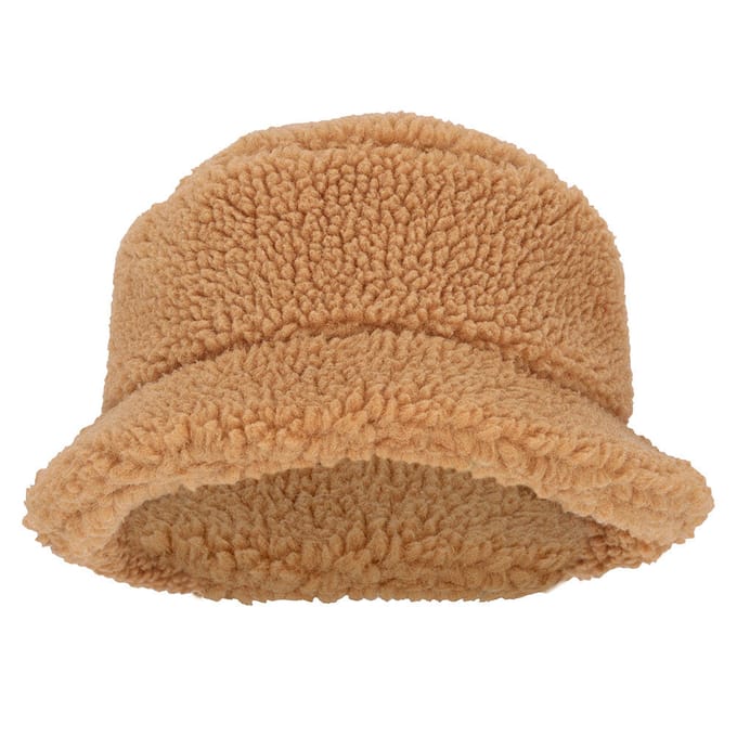 Sarlini - Hoed dames - Teddy Wol - Camel - One Size
