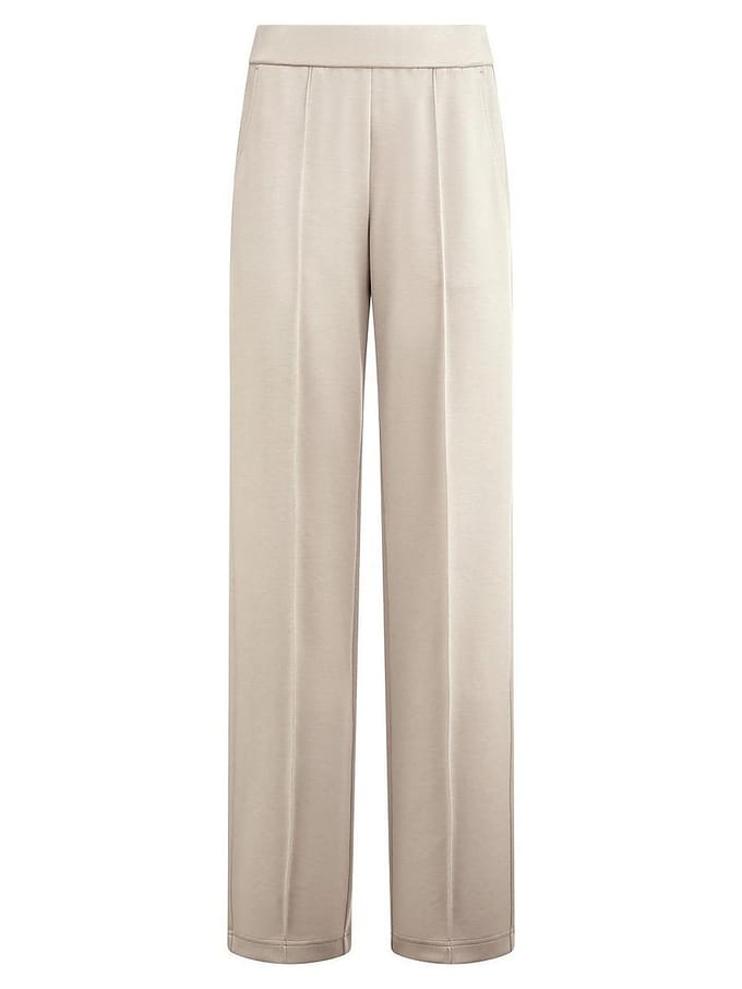 Wide Fit’ jersey broek Van Peter Hahn beige