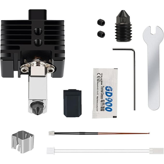 Verbeterde Extruder Hotend Kit V2.0 voor Bambu Lab X1C P1P extrusiekop met 0,4 mm gehard staal veelkleurig
