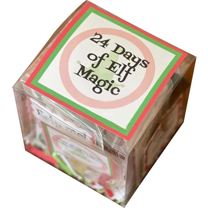 Calendrier de l'Avent Elfe de Noël Coffret Cadeau Coffret Cadeau de Noël beige