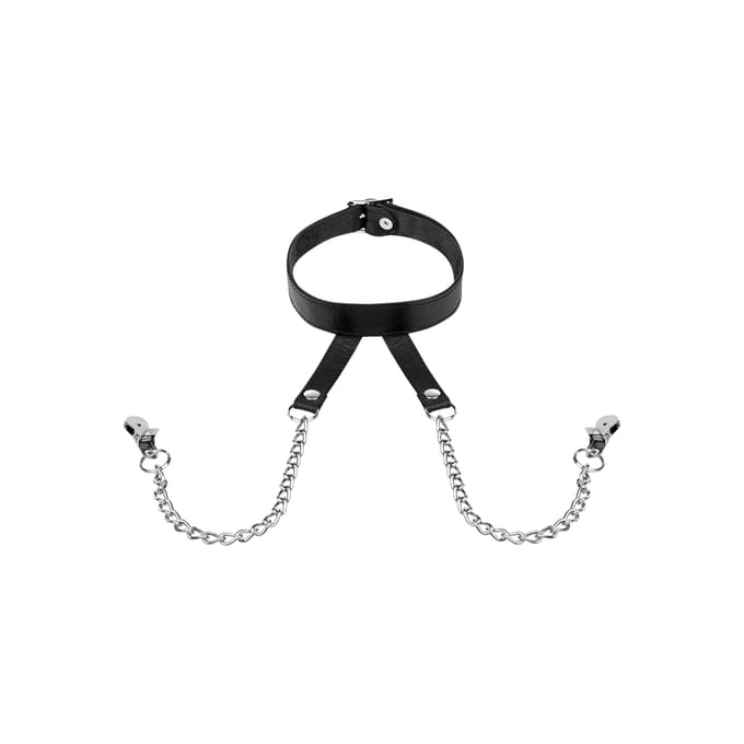 Rimba - Halsband met Tepelklemmen aan Ketting