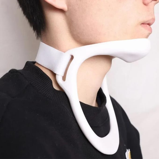 Houdingscorrectie Nekbrace Cervicale Kraag Tractieapparaat voor Nekpijnverlichting Gezondheidszorg Ondersteuning wit