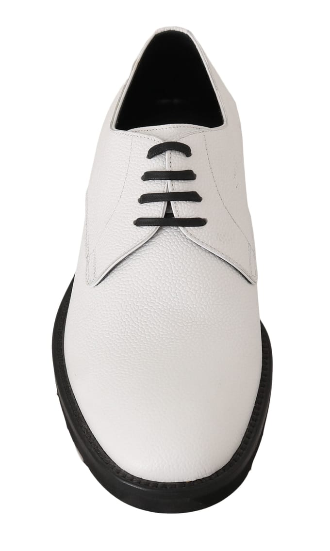 Dolce & Gabbana Witte Leren Derby Formele Schoenen