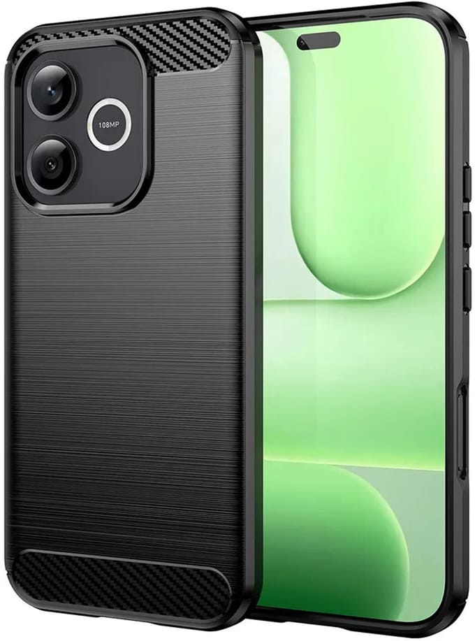 Hoesje geschikt voor HONOR 600 Lite - Techsuit Carbon Silicone Back Cover - Zwart