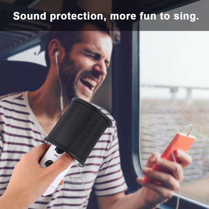 Filtre anti-Pop pour Microphone, filtre anti-Pop en métal professionnel, filet anti-éruption noir