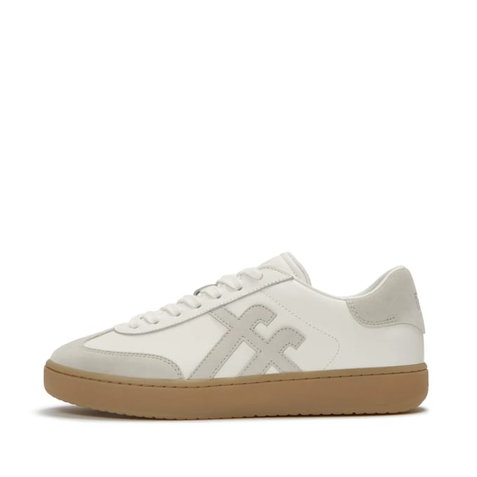 FitFlop FitFlop The Dash T-Toe Leather/Suede Sneakers WIT - Maat 36