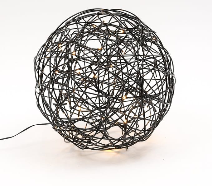 3D Kerstbal "Galax" met 100 LEDs - Zwart - ø37,5 cm