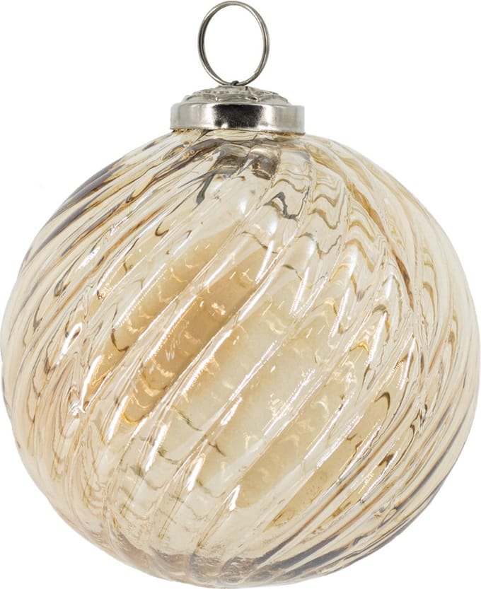 HomeBound by KY | Glazen kerstbal roest/goud | kerstbal | 10x10x10cm