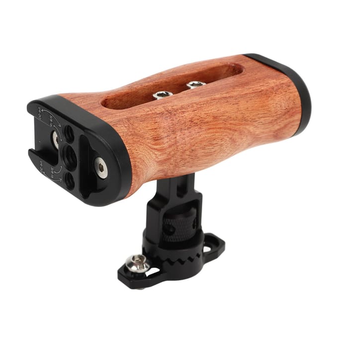 Houten Camera Kooi Handgreep Links Rechts Houten Camera Kooi Handgreep met 1/4 Inch Schroefgat 38 black