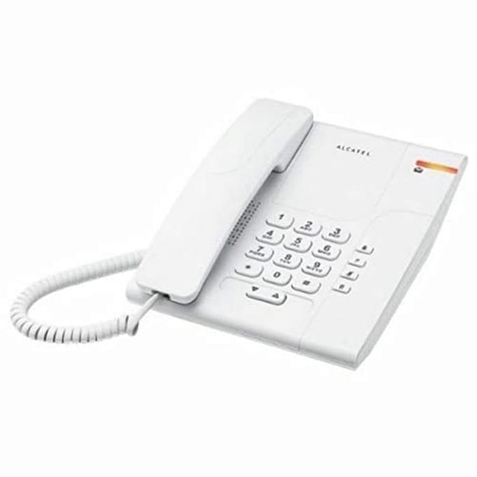 Snoergebonden telefoon wit - Analoog model voor thuisgebruik