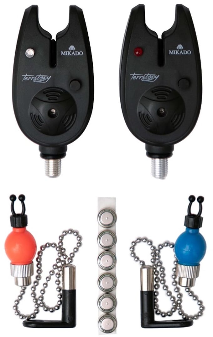 Mikado Beetmelder Set Karper – 2 Beetmelders met Hangers – Karpervissen Alarm Set